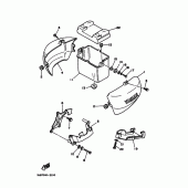 Схема вузла: Бічна кришка Yamaha XV400 Virago