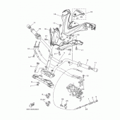 Схема вузла: Кермо та Тросики Yamaha XP500 T-MAX