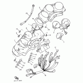 Схема узла: Панель приборов Yamaha XJ900 Diversion