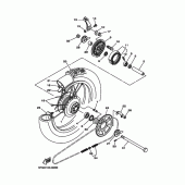 Схема вузла: Задне колесо Yamaha TTR225 TT-R225