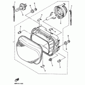 Схема узла: Фара Yamaha XJ600 SECA II