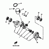 Схема узла: Коленчатый вал и Поршень Yamaha YZ125