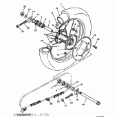 Схема узла: Заднее колесо Yamaha YZ250 YZ250