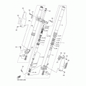 Схема вузла: Вилка передньої осі Yamaha WR450F