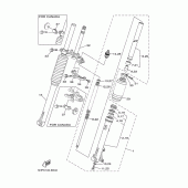Схема вузла: Передня вилка Yamaha TTR125 TT-R125