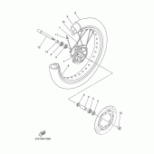 Схема вузла: Переднє колесо Yamaha XT660 XT660R