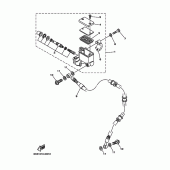 Схема узла: Передний тормозной цилиндр Yamaha XT250 Serow