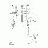 Схема вузла: Вилка передньої осі Yamaha YZF-R1 R1