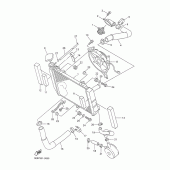 Схема вузла: Радіатор і Патрубок системи охолодження Yamaha YZF-R6/ YZF600 R6
