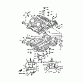Схема вузла: Картер двигуна Yamaha XVZ1300 Royal Star Tour Classic