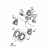 Схема вузла: Переднє гальмо Yamaha XV1100 Virago Special