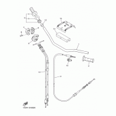 Схема вузла: Кермо та Тросики Yamaha YZ250 YZ250F