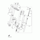 Схема узла: Вилка передней оси Yamaha WR250 WR250F