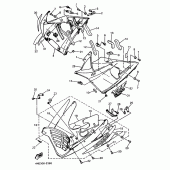 Схема вузла: Облицювальні елементи Yamaha YZF750 YZF750