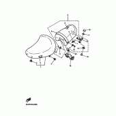 Схема вузла: Сидіння Yamaha XV250 Virago