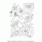 Схема вузла: Кришки картера 1 Yamaha XV1900 Raider