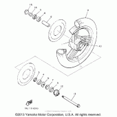 Схема узла: Переднее колесо Yamaha XVZ1300 Venture Royale