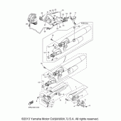 Схема узла: Выхлопная система Yamaha XVS1100 V-Star Custom (with Flames)