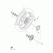 Схема вузла: Переднє колесо Yamaha VMX17 V-MAX