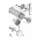 Схема вузла: Зчеплення Yamaha XT600 XT600