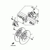 Схема вузла: Переднє гальмо Yamaha TDM850