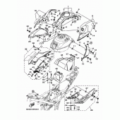Схема вузла: Паливний бак 2 Yamaha MTN250 MT-25