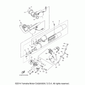 Схема узла: Выхлопная система Yamaha XV1700 Road Star Midnight Silverado