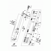 Схема вузла: Вилка передньої осі Yamaha MT07/ MTT690 MT-07 Tracer