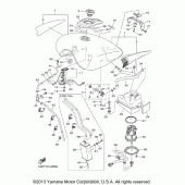 Схема вузла: Паливний бак Yamaha XVS1300 Stryker