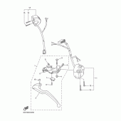 Схема вузла: Пульт управління рульовий та Важіль Yamaha FZ1 FZ1 FAZER (S-TYPE)