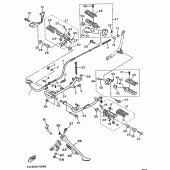 Схема узла: Stand. footrest 2 Yamaha XV535 Virago