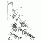 Схема вузла: Привід стартера Yamaha XT600 XT600