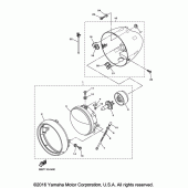 Схема вузла: Фара Yamaha XVS950 V-Star Tourer