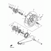Схема вузла: Заднє колесо Yamaha YZF-R1 R1M