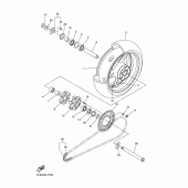 Схема вузла: Заднє колесо Yamaha YZF-R1 R1