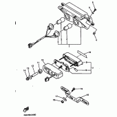 Схема узла: Задний фонарь (Стоп-сигнал) Yamaha YZF750 YZF750