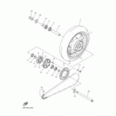 Схема вузла: Заднє колесо Yamaha FZ8 FZ8 (Naked)