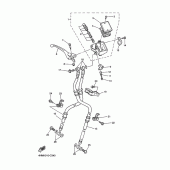 Схема вузла: Передній гальмівний циліндр Yamaha XJR400