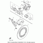 Схема вузла: Задній гальмівний супорт Yamaha YZF600R Thundercat