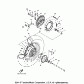Схема вузла: Заднє колесо Yamaha XVS650 V-Star Custom