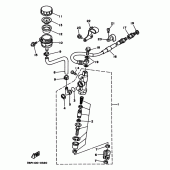 Схема узла: Задний тормозной цилиндр Yamaha YZ125