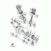 Схема вузла: Колінчастий вал і поршень Yamaha XV1900 Raider S