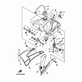 Схема вузла: Паливний бак Yamaha TTR125 TT-R125