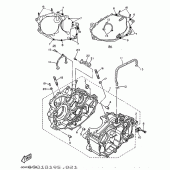 Схема вузла: Картер двигуна Yamaha TT600