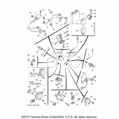Схема узла: Электрооборудование (1) Yamaha XV1700 Road Star Midnight Silverado