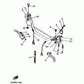 Схема вузла: Пульт управління рульовий та Важель Yamaha XTZ750 Super Tenere