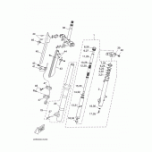 Схема вузла: Передня вилка Yamaha WR125 WR125R