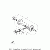 Схема вузла: Колінчастий вал та Поршень Yamaha TTR50 TT-R50