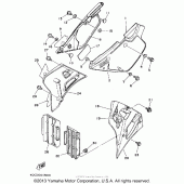 Схема узла: Боковая крышка Yamaha WR250 WR250Z