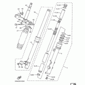 Схема узла: Вилка передней оси Yamaha DT125 DT125